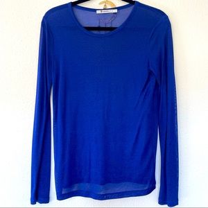 T by Alexander Wang Sheer blue top